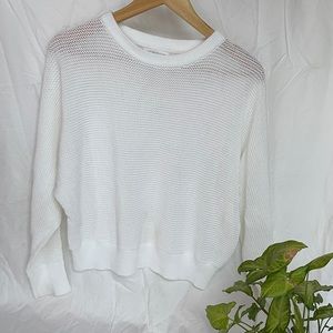 Bright White Thick Knit Sweater